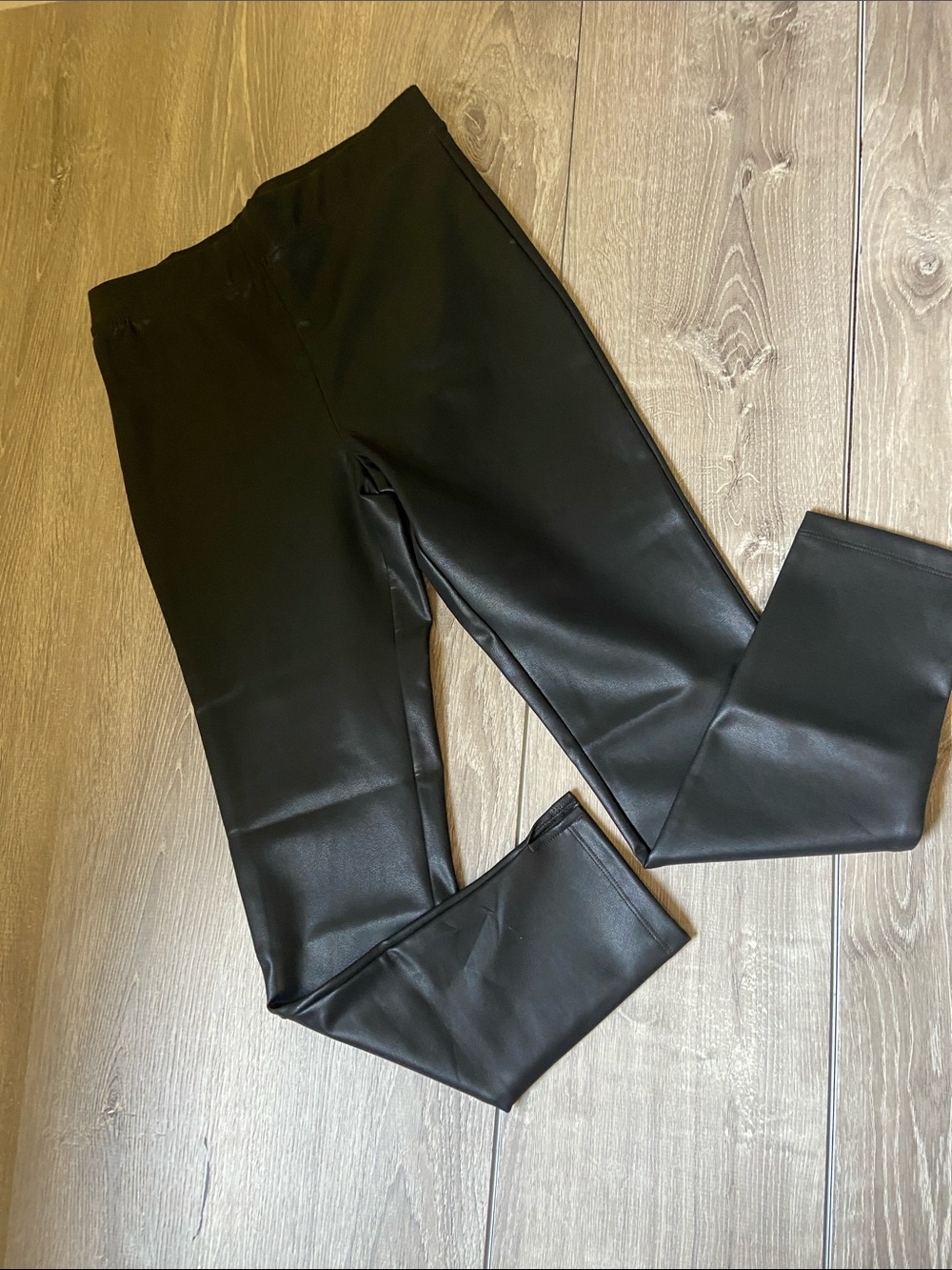 Anthropologie Black Women's Faux Leather Leggings